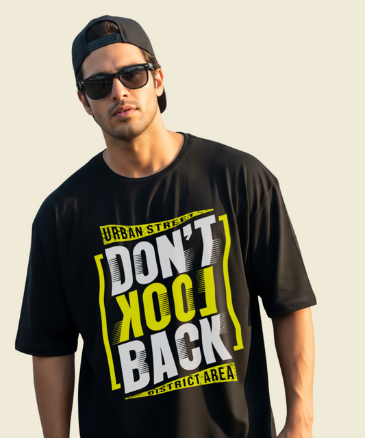 Don't look back - Premium Oversized T-Shirt - Front Print