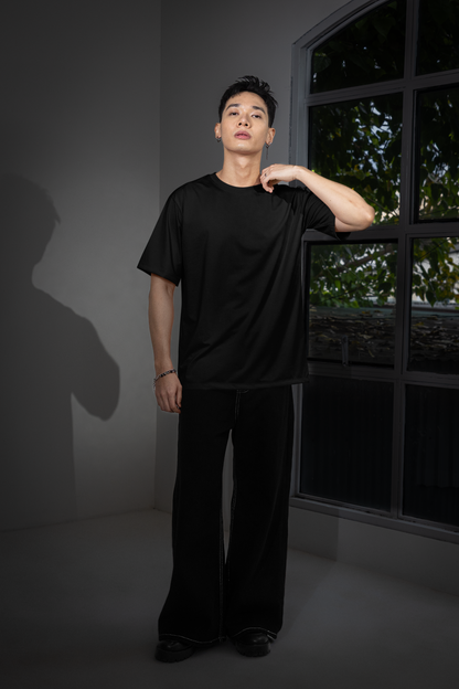 Oversized T-Shirt - Solids - Black
